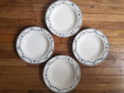 Lot de 4 assiettes creuses badonviller