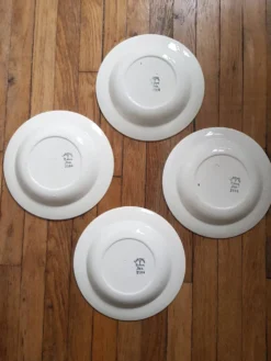 Lot de 4 assiettes creuses badonviller