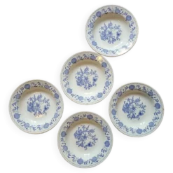 Lot de 5 assiettes creuses Blue Onion