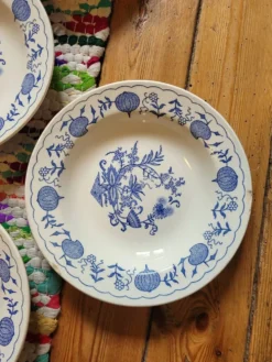 Lot de 5 assiettes creuses Blue Onion