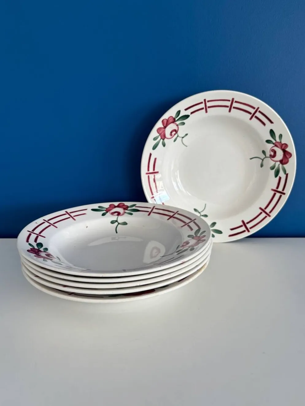 Lot de 6 assiettes creuses “Castille” - Sarreguemines