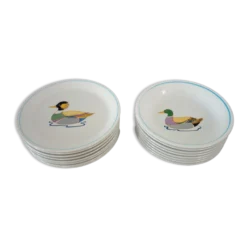 Lot de 8 assiettes creuses Ceraminter Italie