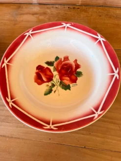 Lot de 2 assiettes creuses Digoin & Sarreguemines modèle 