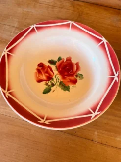 Lot de 2 assiettes creuses Digoin & Sarreguemines modèle 