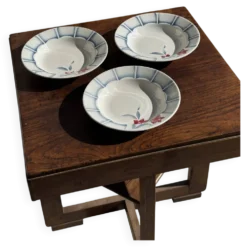 Lot de 3 assiettes creuses Digoin Sarreguemines bleues et fleurs roses D23