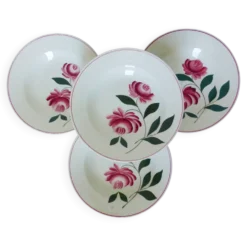 Lot de 4 assiettes creuses du Printemps Paris modèle Essonnes 210619