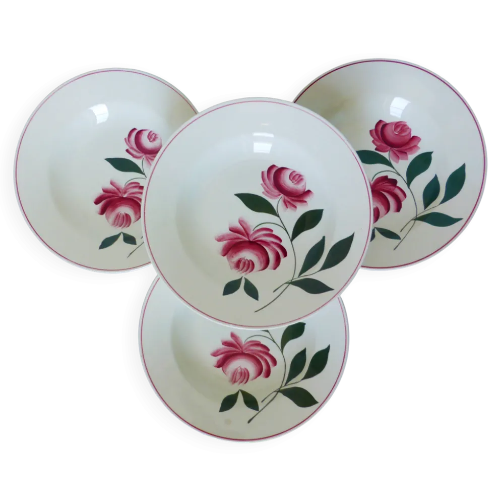 Lot de 4 assiettes creuses du Printemps Paris modèle Essonnes 210619