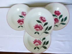 Lot de 4 assiettes creuses du Printemps Paris modèle Essonnes 210619