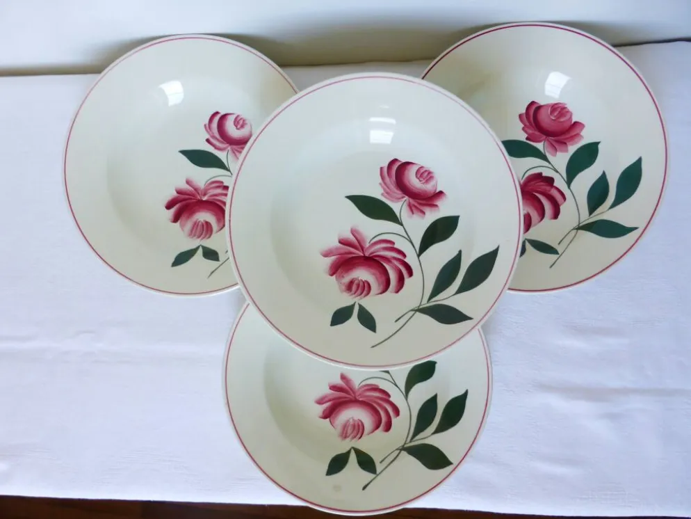 Lot de 4 assiettes creuses du Printemps Paris modèle Essonnes 210619