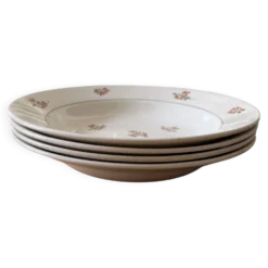 Lot de 4 assiettes creuses en céramique