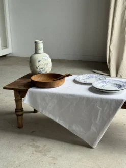 Lot de 5 assiettes creuses en faïence à décor floral couleur lavande H4 D23