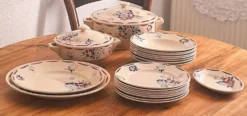 Lot de 8 assiettes creuses K et G Lunéville modèle
