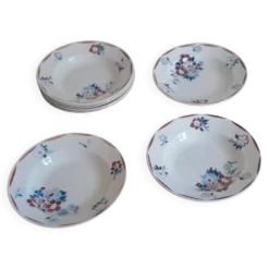 Lot de 8 assiettes creuses K et G Lunéville modèle