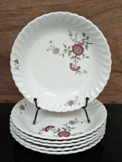 Lot de 6 assiettes creuses KG Lunéville Service Fleurs des Indes