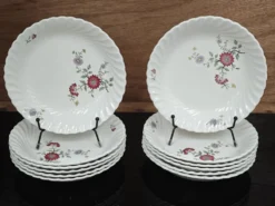 Lot de 6 assiettes creuses KG Lunéville Service Fleurs des Indes