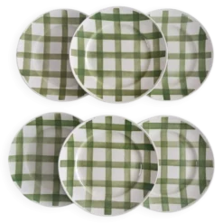 Lot de 6 assiettes creuses Moulin des loups, Nappe