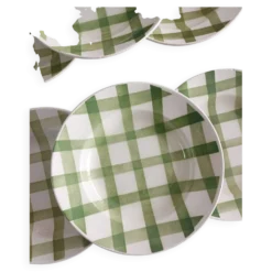 Lot de 6 assiettes creuses Moulin des loups, Nappe