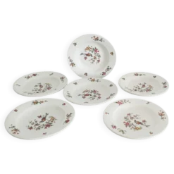 Lot de 6 assiettes creuses "oiseau de paradis " Sarreguemines