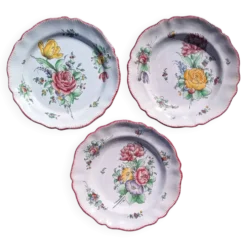 Lot de 3 assiettes creuses Roullet Roneleau Angoulême