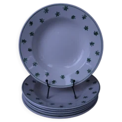 Lot de 6 assiettes creuses 5200 Sarreguemines et Digoin Vintage