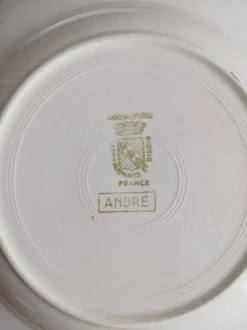 Lot de 2 assiettes creuses Sarreguemines, André