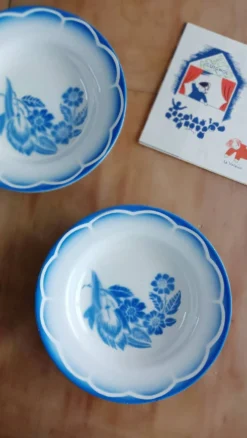 Lot de 2 assiettes creuses Sarreguemines, André