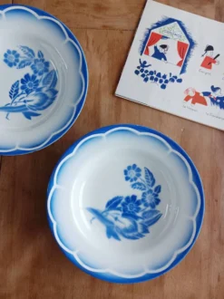 Lot de 2 assiettes creuses Sarreguemines, André