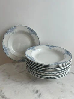 Lot de 12 assiettes creuses Service Windsor Creil et Montereau