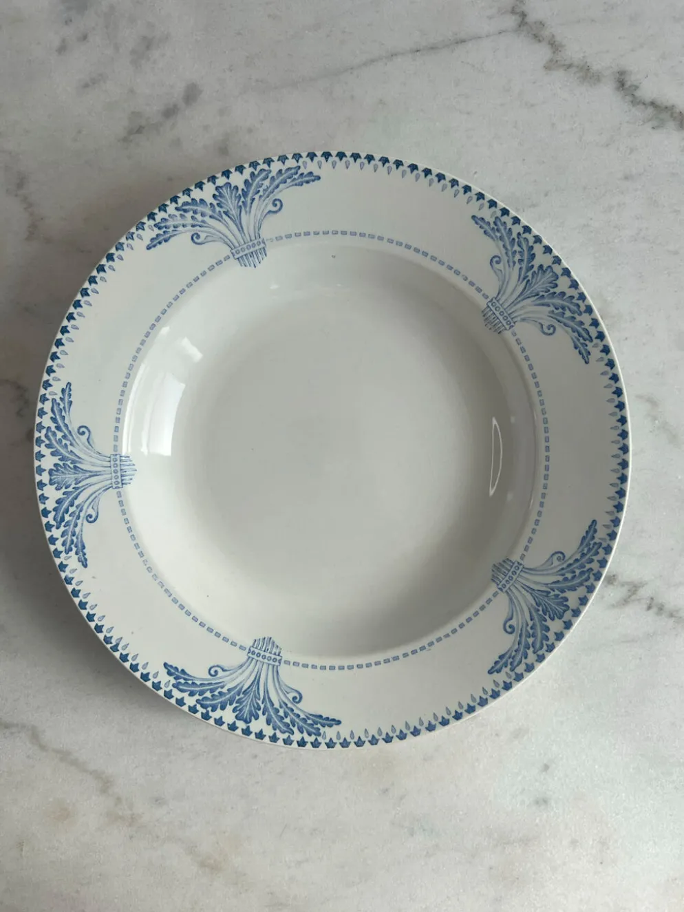 Lot de 6 assiettes creuses Service Windsor Creil et Montereau