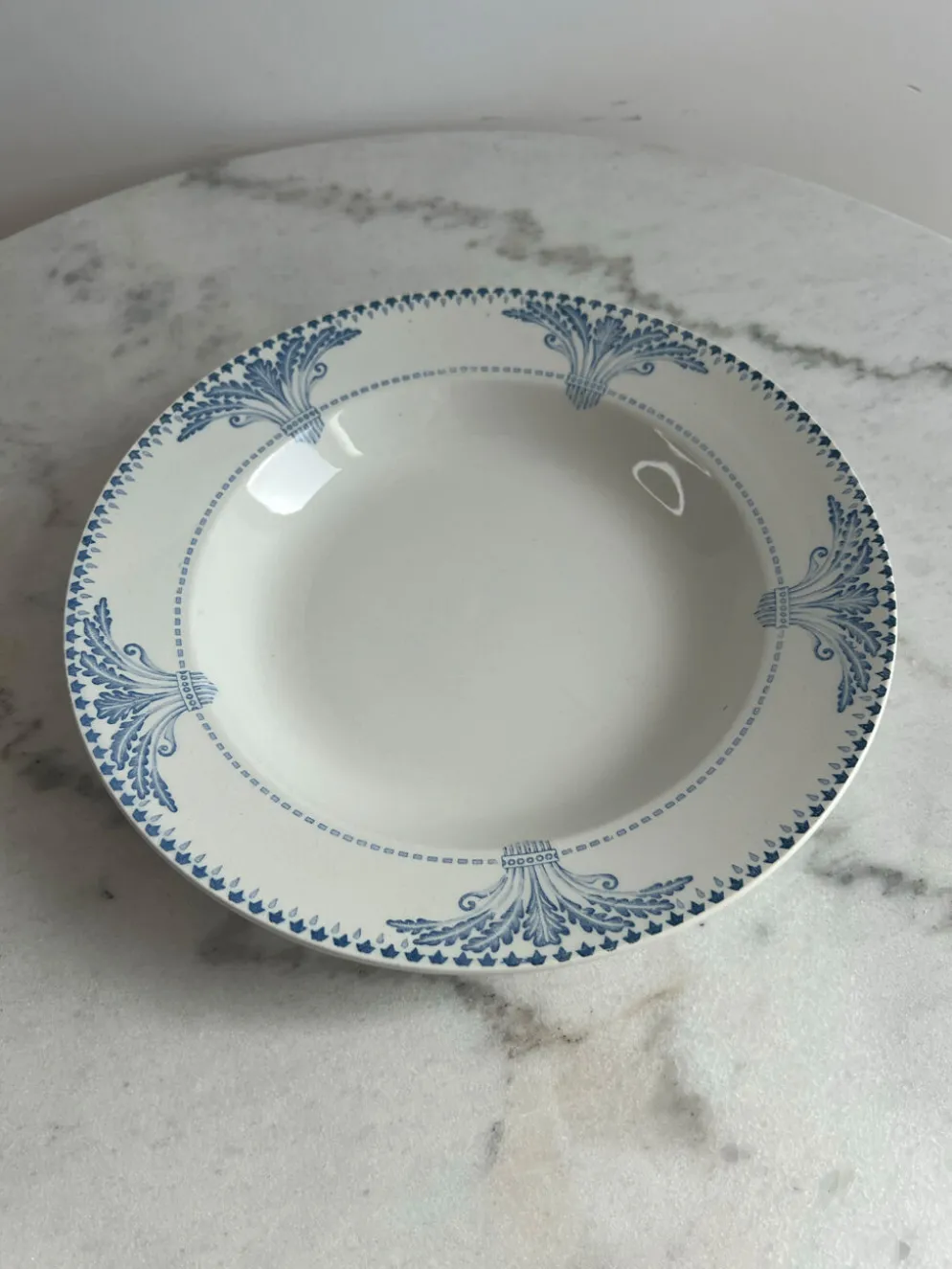 Lot de 6 assiettes creuses Service Windsor Creil et Montereau