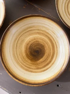Lot de 4 assiettes creuses signées Longchamp