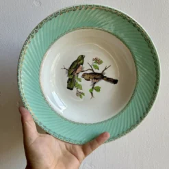 Lot de 10 assiettes creuses vintage décors d'oiseaux