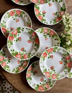 Lot de 11 assiettes creuses vintage Eric de Moulin des Loups
