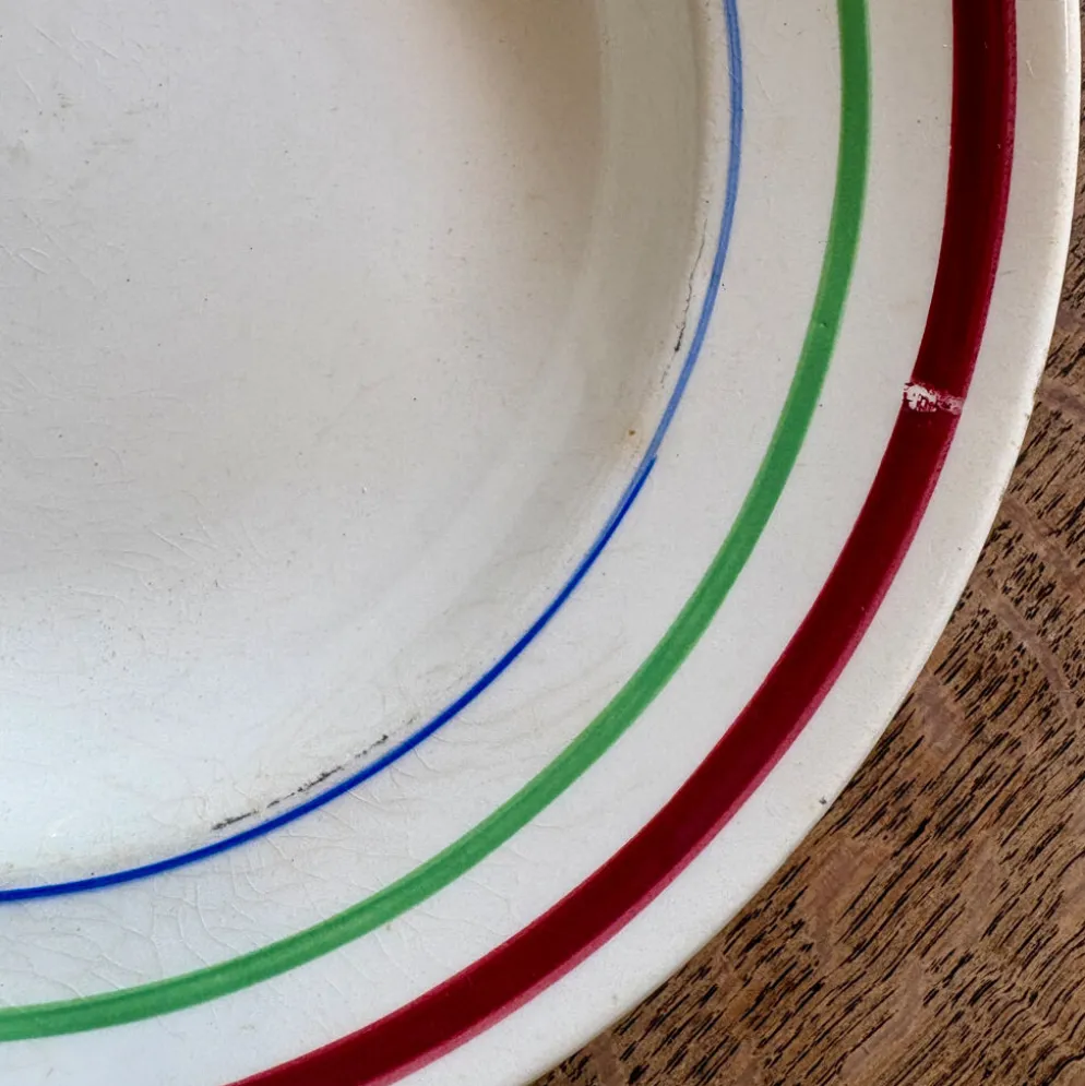 Lot de 6 assiettes creuses vintage, modèles Gildas
