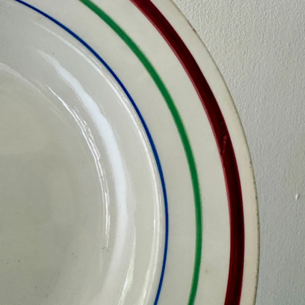 Lot de 6 assiettes creuses vintage, modèles Gildas