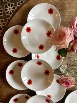 Lot de 11 assiettes creuses vintage, Scherzer Bavaria
