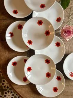 Lot de 11 assiettes creuses vintage, Scherzer Bavaria
