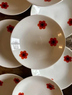 Lot de 11 assiettes creuses vintage, Scherzer Bavaria