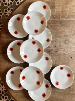Lot de 11 assiettes creuses vintage, Scherzer Bavaria