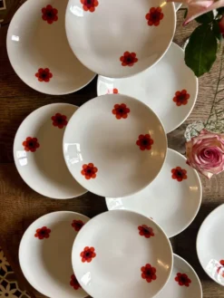Lot de 11 assiettes creuses vintage, Scherzer Bavaria