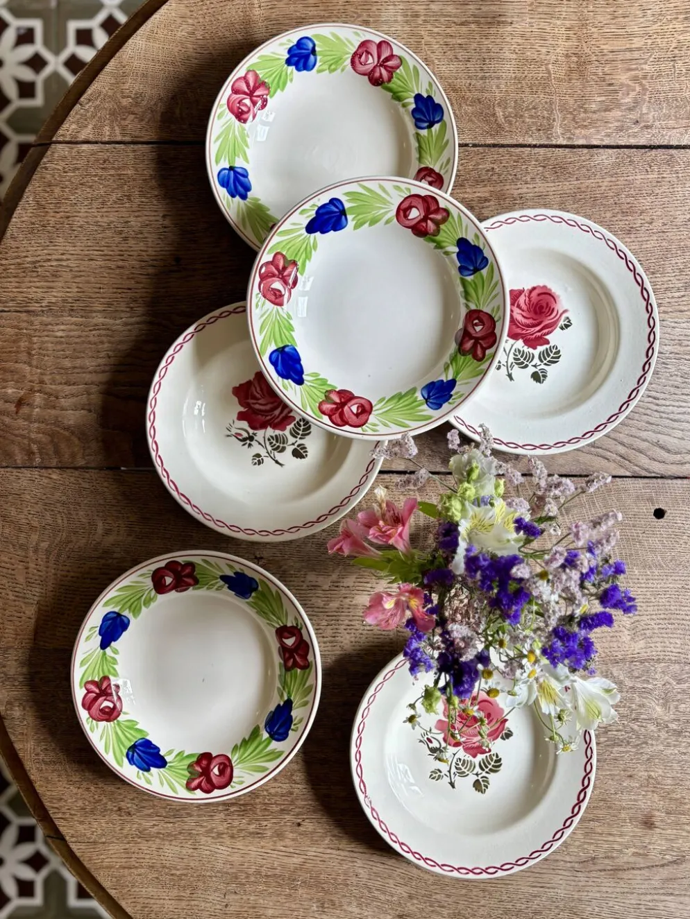 Lot de 6 assiettes creuses vintage (L2)