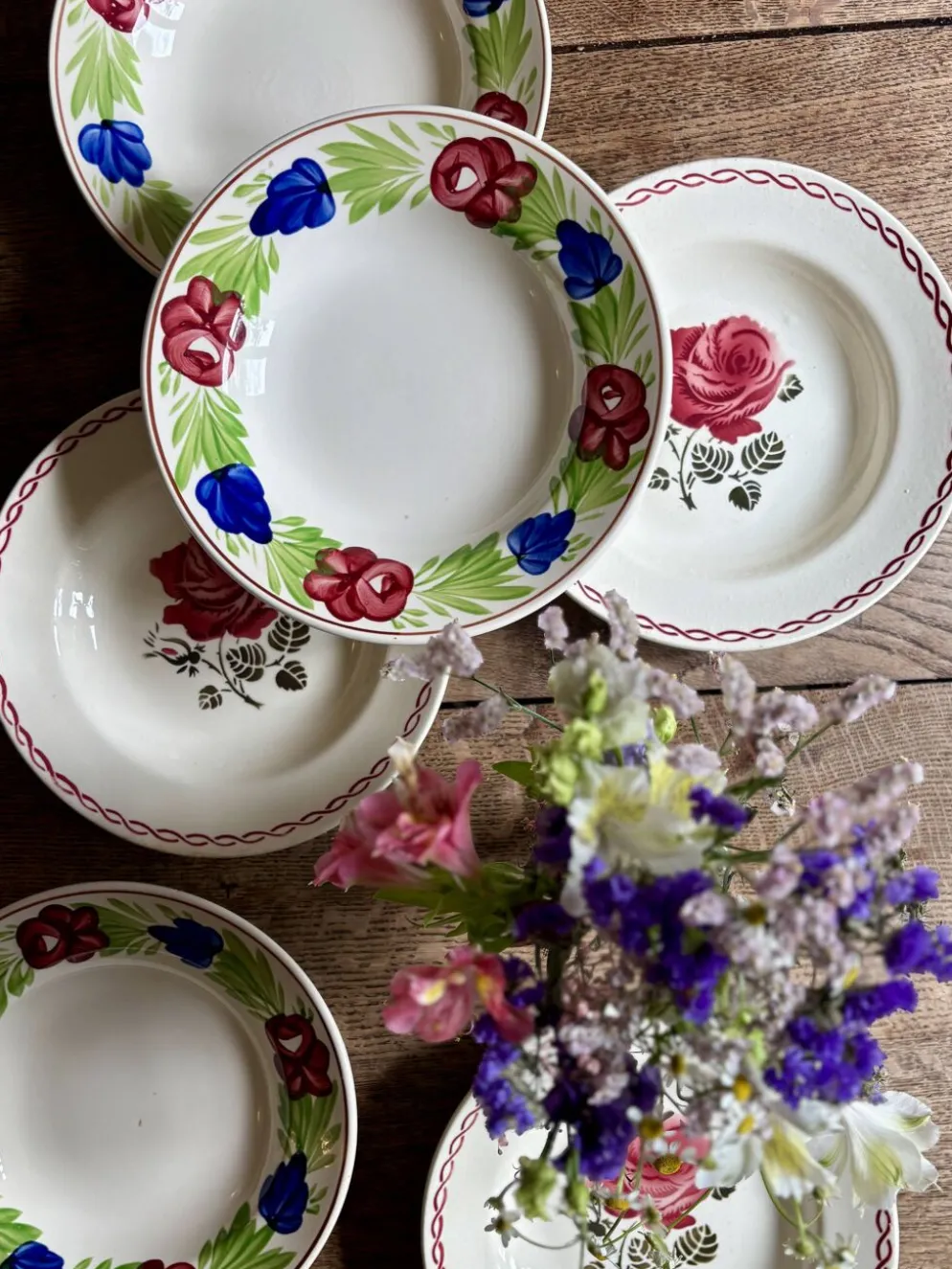 Lot de 6 assiettes creuses vintage (L2)