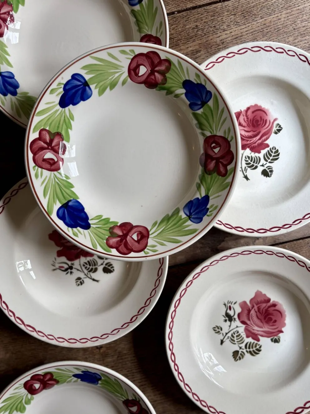 Lot de 6 assiettes creuses vintage (L2)