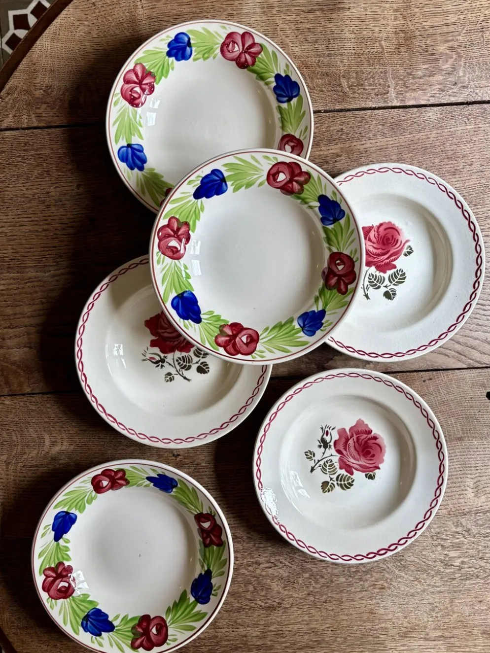Lot de 6 assiettes creuses vintage (L2)