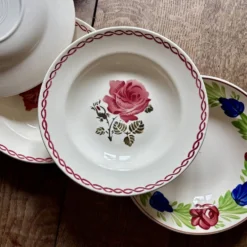 Lot de 6 assiettes creuses vintage (L2)