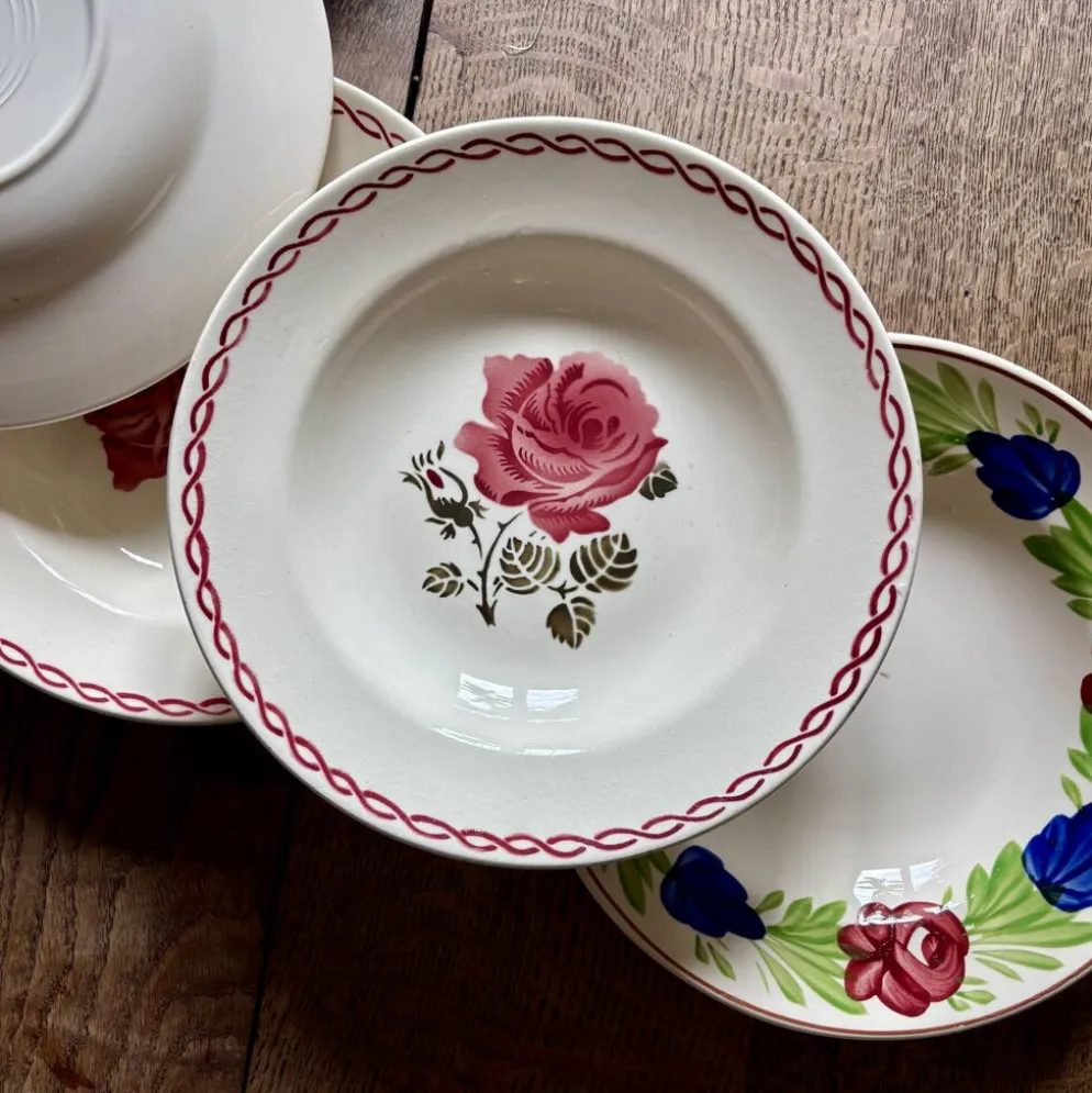 Lot de 6 assiettes creuses vintage (L2)