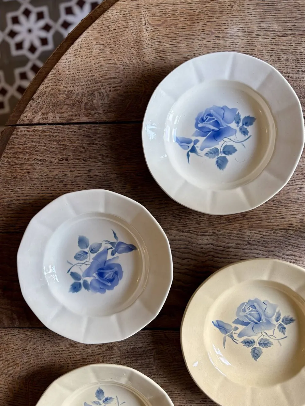 Lot de 4 assiettes creuses vintage Digoin