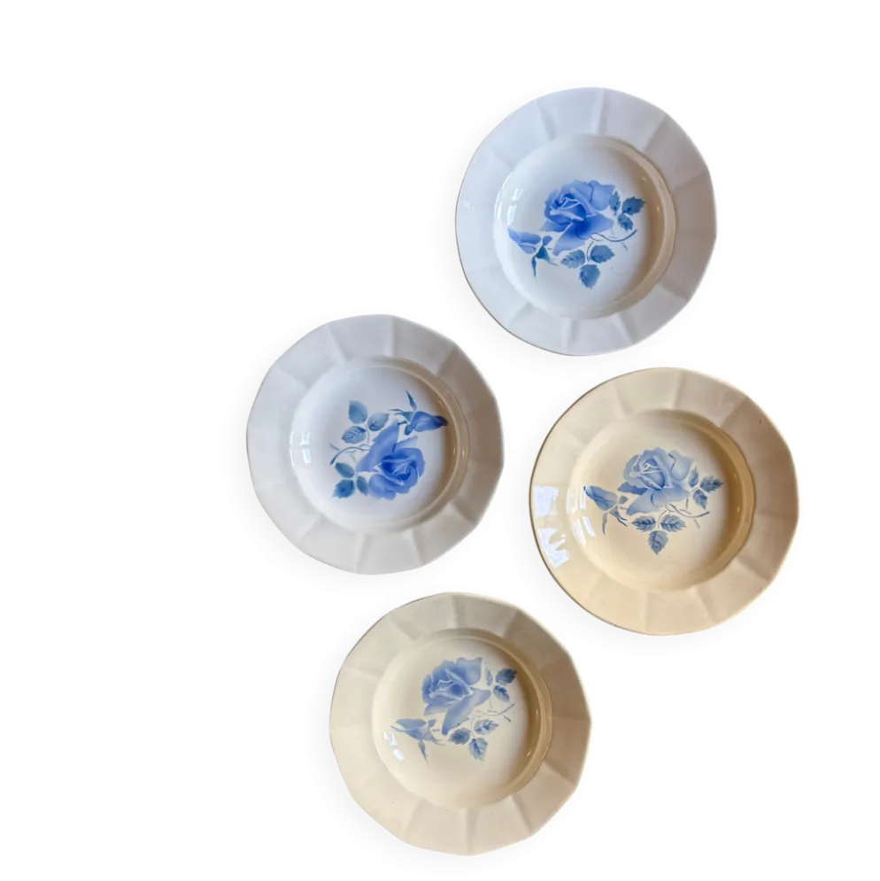 Lot de 4 assiettes creuses vintage Digoin