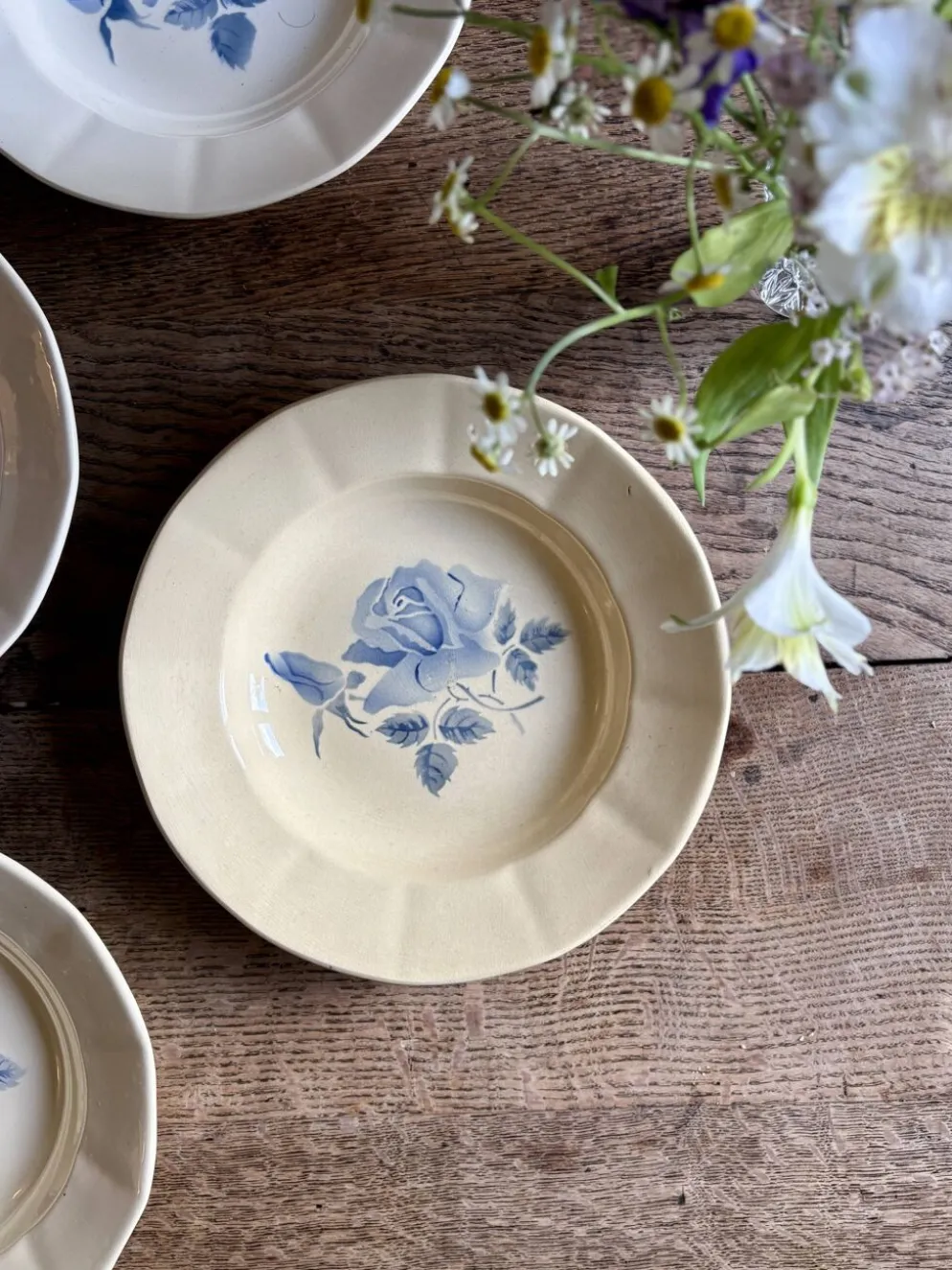 Lot de 4 assiettes creuses vintage Digoin