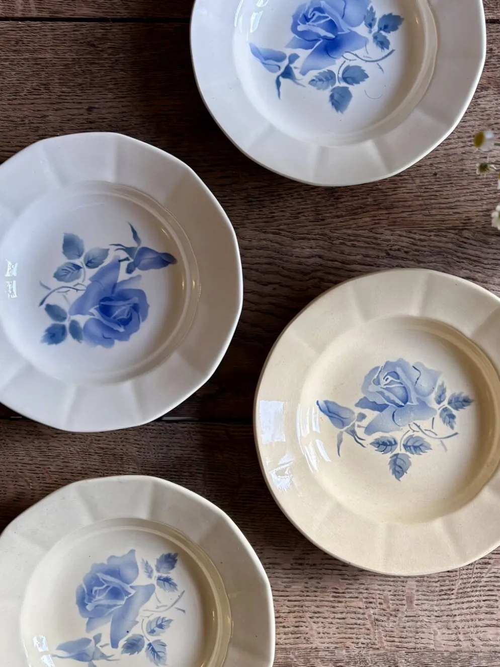 Lot de 4 assiettes creuses vintage Digoin